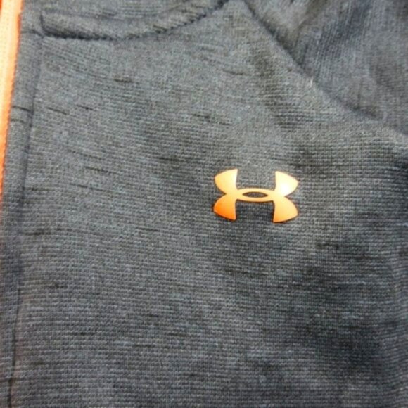 Under Armour women gray orange Fleece® LOOSE turtleneck ColdGear hoodie jacket S - Picture 5 of 5